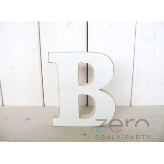 Abeceda dřevěná 'B' (18 cm) - bílá
