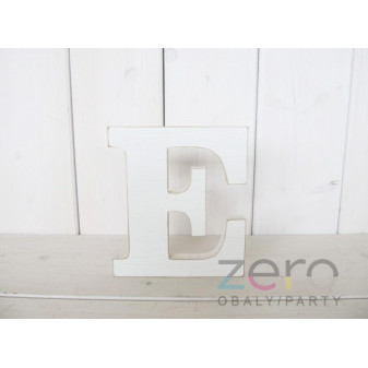 Abeceda dřevěná 'E' (18 cm) - bílá