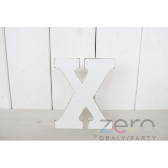 Abeceda dřevěná 'X' (18 cm) - bílá