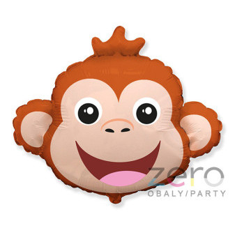 Balónek nafukovací fóliový 60x77 cm 'Opice' - barevná