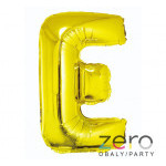 Balónek nafukovací fóliový 35 cm 'E' - zlatý