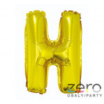 Balónek nafukovací fóliový 35 cm 'H' - zlatý