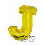 Balónek nafukovací fóliový 35 cm 'J' - zlatý