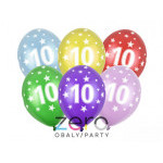 Balónky nafukovací pr. 30 cm (5 ks) - 10-té narozeniny