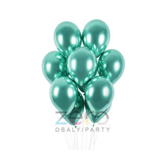 Balónky nafukovací pr. 33 cm, 5 ks (lesk) - zelená