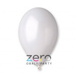 Balónky nafukovací pr. 26 cm, 100 ks (metal) - bílé
