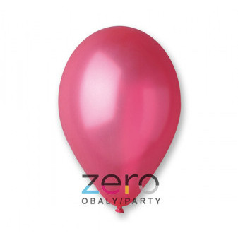 Balónky nafukovací pr. 26 cm, 100 ks (metal) - červené