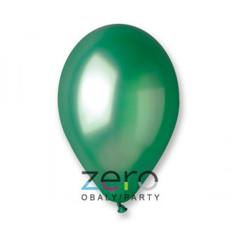 Balónky nafukovací pr. 26 cm, 100 ks (metal) - zelené