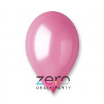 Balónky nafukovací pr. 26 cm, 100 ks (metal) - růžové