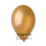 Balónky nafukovací pr. 26 cm, 100 ks (metal) - zlaté