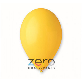 Balónky nafukovací pr. 26 cm, 20 ks (pastel) - tm. žluté
