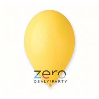 Balónky nafukovací pr. 26 cm, 100 ks (pastel) - žluté