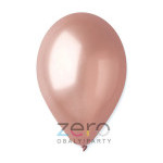 Balónky nafukovací pr. 26 cm, 100 ks (metal) - růžové zlato