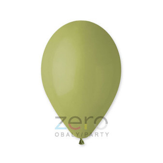 Balónky nafukovací pr. 26 cm, 20 ks (pastel) - olivová