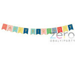 Banner 'Happy Birthday' 15 x 175 cm - barevný