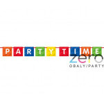 Banner 'Party Time' 15 x 182 cm - barevný