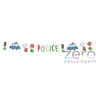 Girlanda papírová 'policie' 3 m - barevná