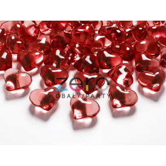 Kamínky srdce 21 mm (30 ks) - červené