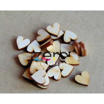 Konfety dřevěné srdce 30 mm (9 ks)