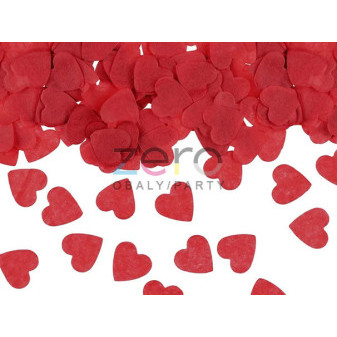 Konfety papírové 'srdce' (15 g) - červená
