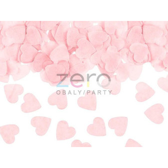 Konfety papírové 15 g 'srdce' - růžová