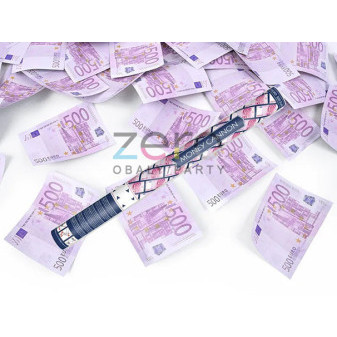 Konfety vystřelovací 60 cm - bankovky 500 euro