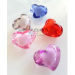 Korálek/kamínek srdce 30 mm (5 ks) - barevný