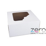 Krabice dortová s okýnkem 250 x 250 x 120 mm - bílá