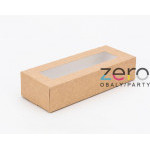 Krabice papírová na sushi 170x70x40 mm + okno - přírodní