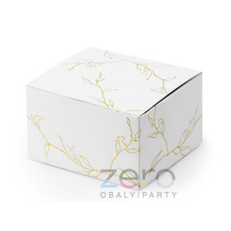 Krabička papírová s větvičkami pro hosty (10 ks) - bílá