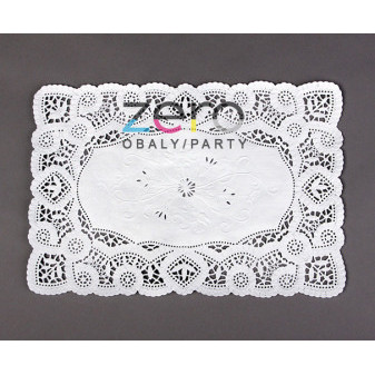Krajka papírová dortová VIP 24x35 cm - bílá