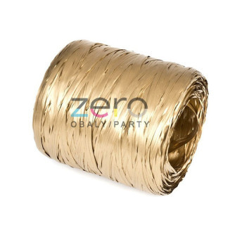 Lýko umělé RAPHIA 200 m - zlatá II (metal)