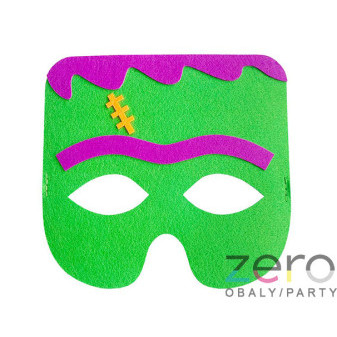 Maska karnevalová dětská filcová 'Frankenstein'