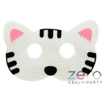 Maska karnevalová dětská filcová 'Kočka šedá'