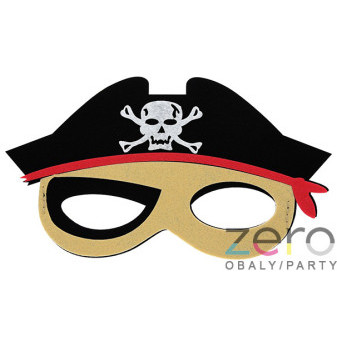 Maska karnevalová dětská filcová 'Pirát'