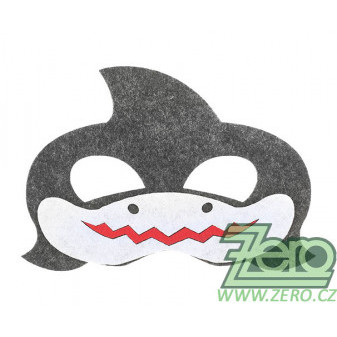 Maska karnevalová dětská filcová 'Žralok'