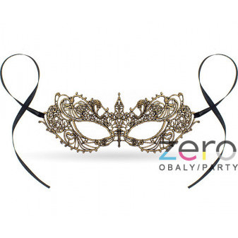 Maska karnevalová 'Princezna' - zlatá