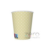 Pohárek (kelímek) nápojový papírový 0,25 l (8 ks) - krémová s mini puntíky