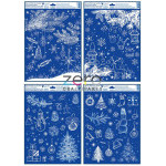 Fólie okenní dekorativní 30x42 cm 'Vánoce' - větvička s glitry (mix)