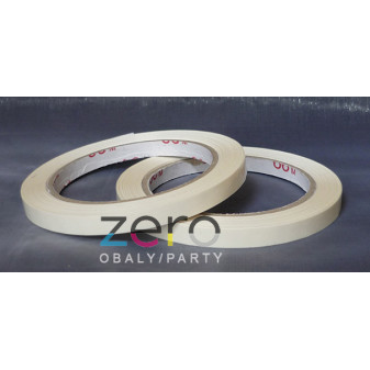Páska lepicí PVC 9 mm x 66 m - bílá (solvent)