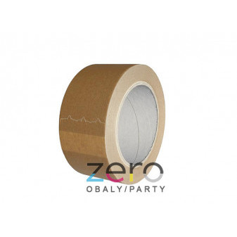 Páska samolepicí papírová 50 mm x 50 m - hnědá (solvent)