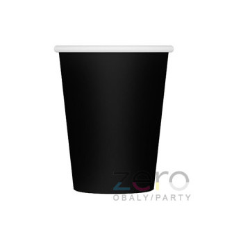 Pohárek (kelímek) nápojový papírový 0,25 l (6 ks) - černá