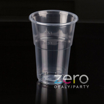 Pohárek (kelímek) nápojový PP 0,4 l (pr. 93 mm) - transp.