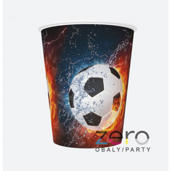 Pohárek (kelímek) nápojový papírový 0,27 l (8 ks) - fotbalový míč