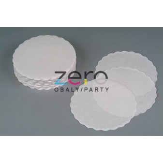 Rozetky papírové pod šálek pr. 9 cm (1000 ks) - bílé