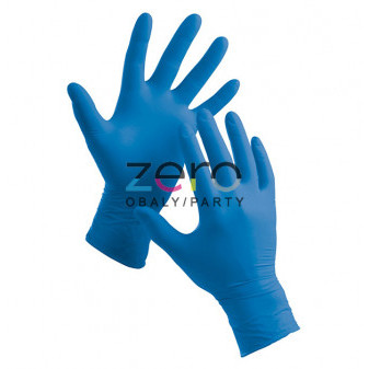 Rukavice jednorázové nitrilové (S) - modré