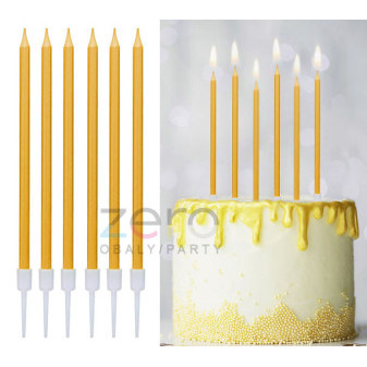 Svíčka narozeninová 13,5 cm (6 ks) - zlatá