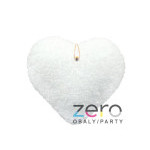 Svíčka stearinová srdce 9 cm s vůní - bílá