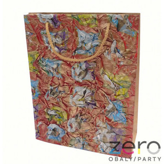 Taška papírová 4U (24x31x9 cm) 'FANCY' vrásčitý - barevný