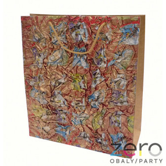 Taška papírová 5U (34,5x39x14 cm) 'FANCY' vrásčitý - barevný